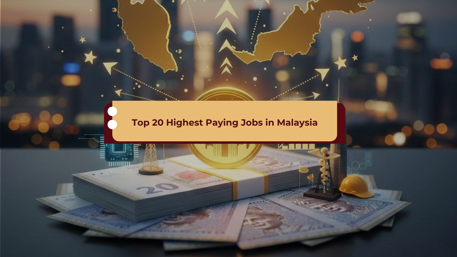 An illustration of high paying jobs in Malaysia featuring Malaysian Ringgit